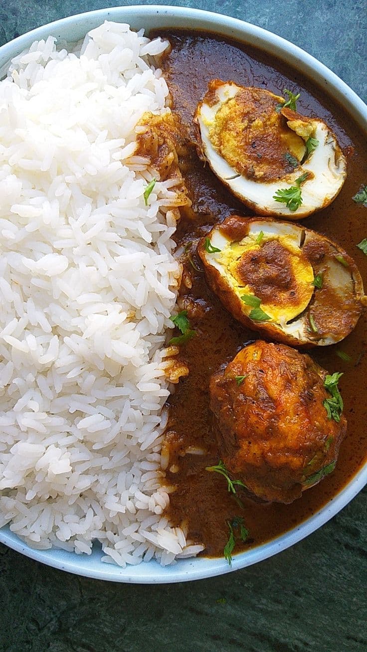 Anda Curry Thali (2 eggs)